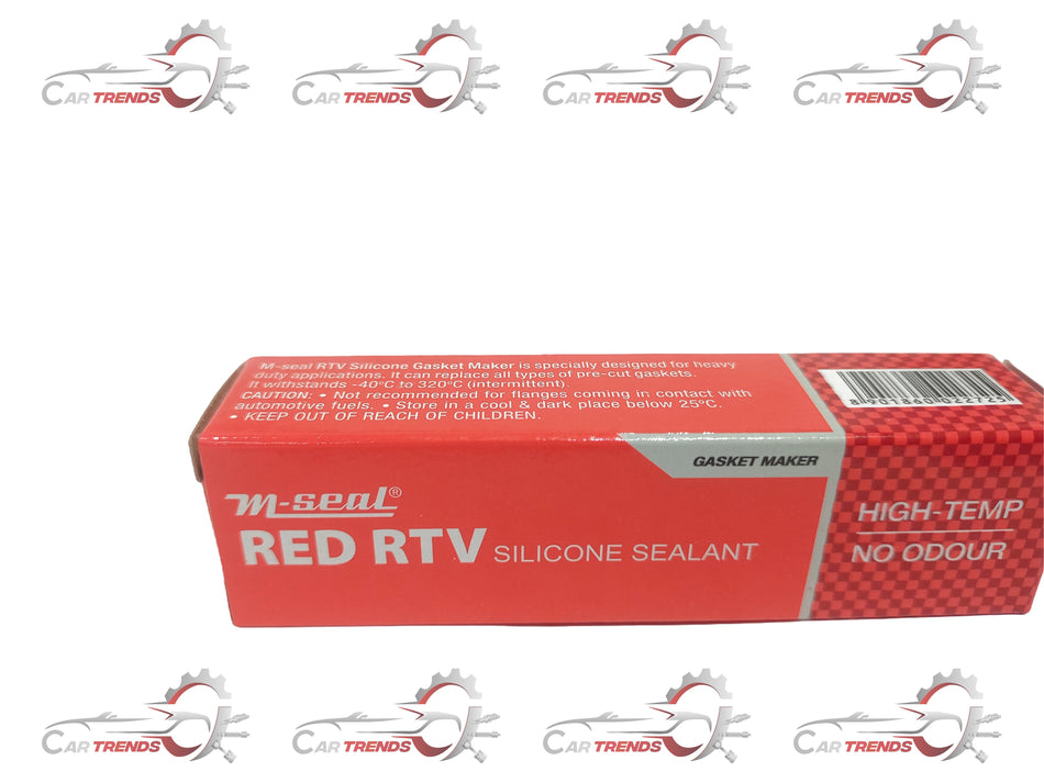 Red RTV sealant tube by Pidilite M SEAL FFL813701500200, showing the product packaging and branding.