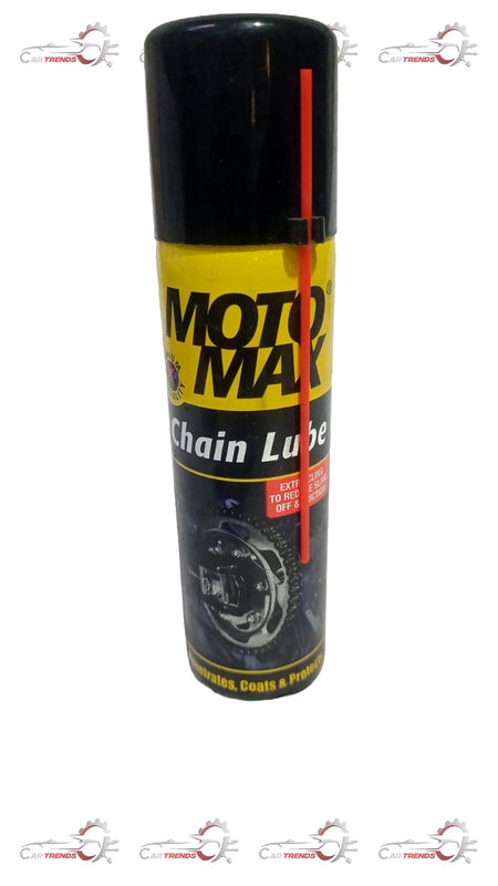 Pidlite Motomax Chain Lube 200 ml bottle with labeling and nozzle for motorcycle chain lubrication.