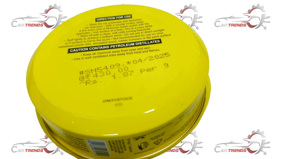 Pidilite Motomax Cream Polish I, 230 GM, showing a tube of cream polish with a smooth finish and brand label.