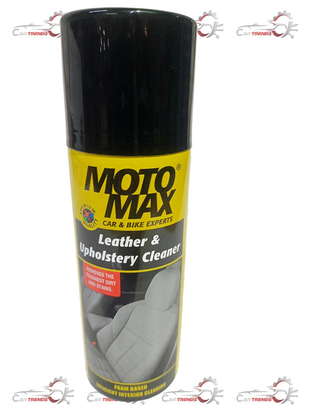 PIDILITE MOTOMAX Leather Upholster Cleaner in 200ml bottle, designed for cleaning and maintaining leather furniture and car seats.