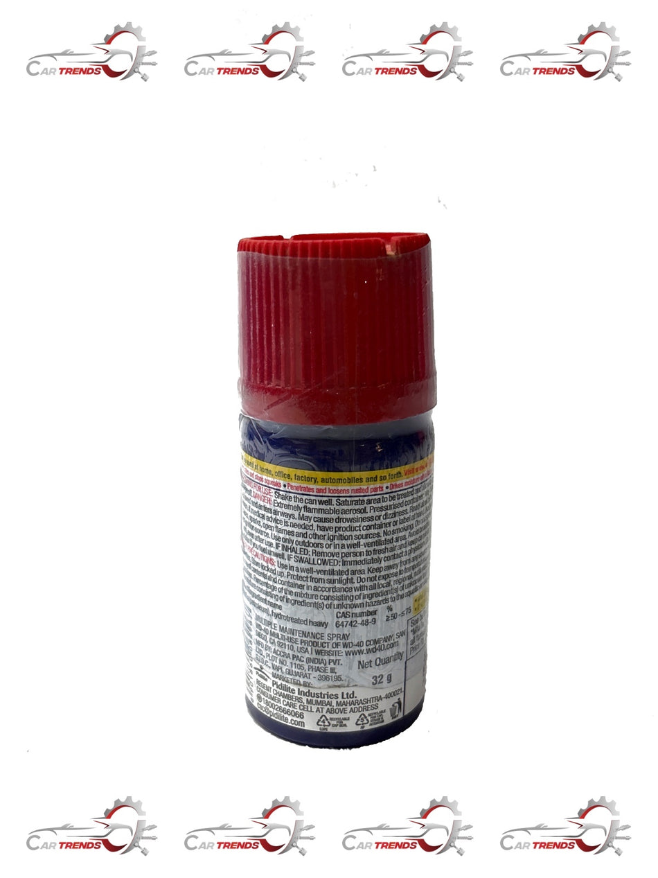 PIDILITE WD-40 32g spray can for lubrication and rust prevention, shown with the product label and nozzle visible.