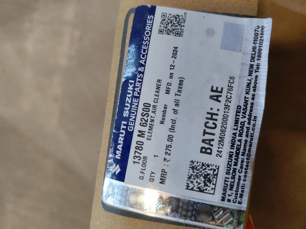 AIR FILTER  SPRESSO 13780M62S00