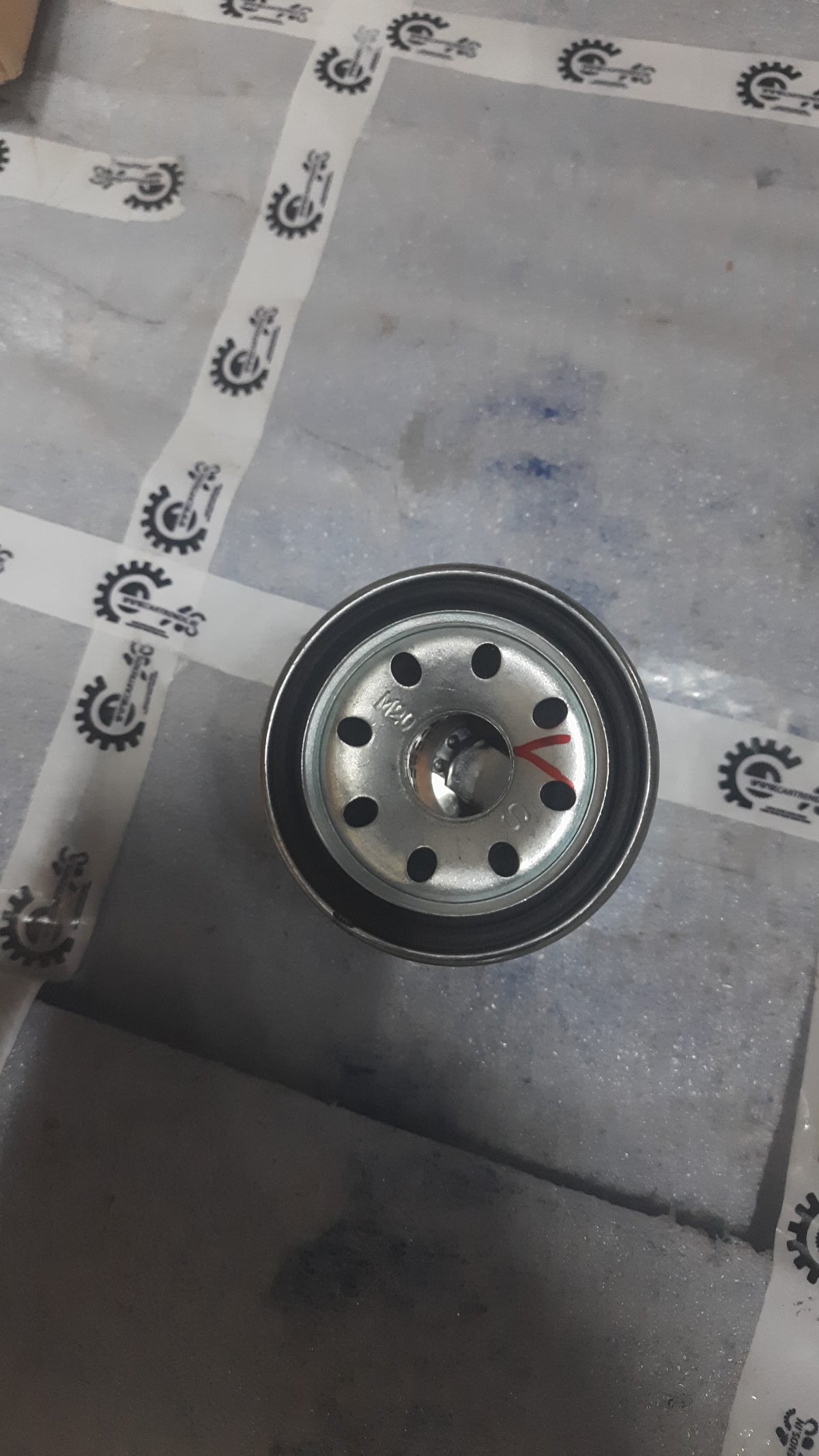Sofima oil filter for Honda City petrol engine, compatible with SOFIMA brand, shown in a close-up image.