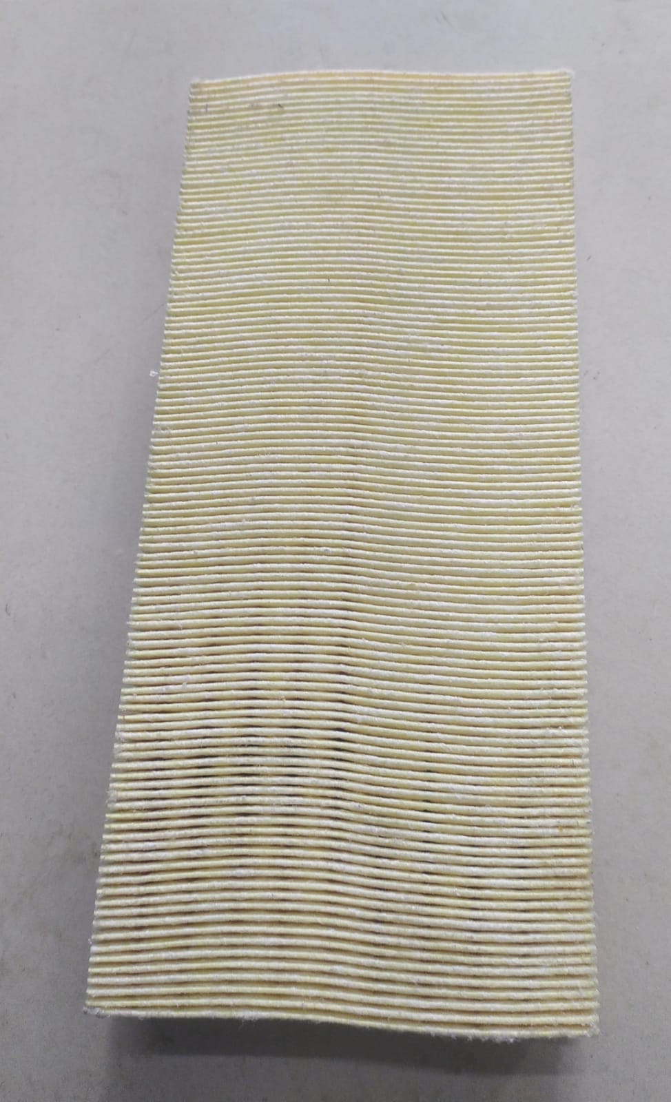 TATA Safari Storme air filter for Tata spare parts, showing the clean, rectangular filter element with plastic frame.