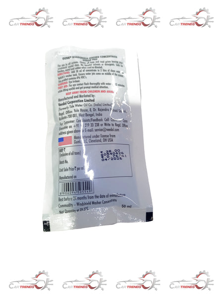 Veedol windshield washer concentrate in a clear bottle with a blue cap, ready for vehicle windshield cleaning.