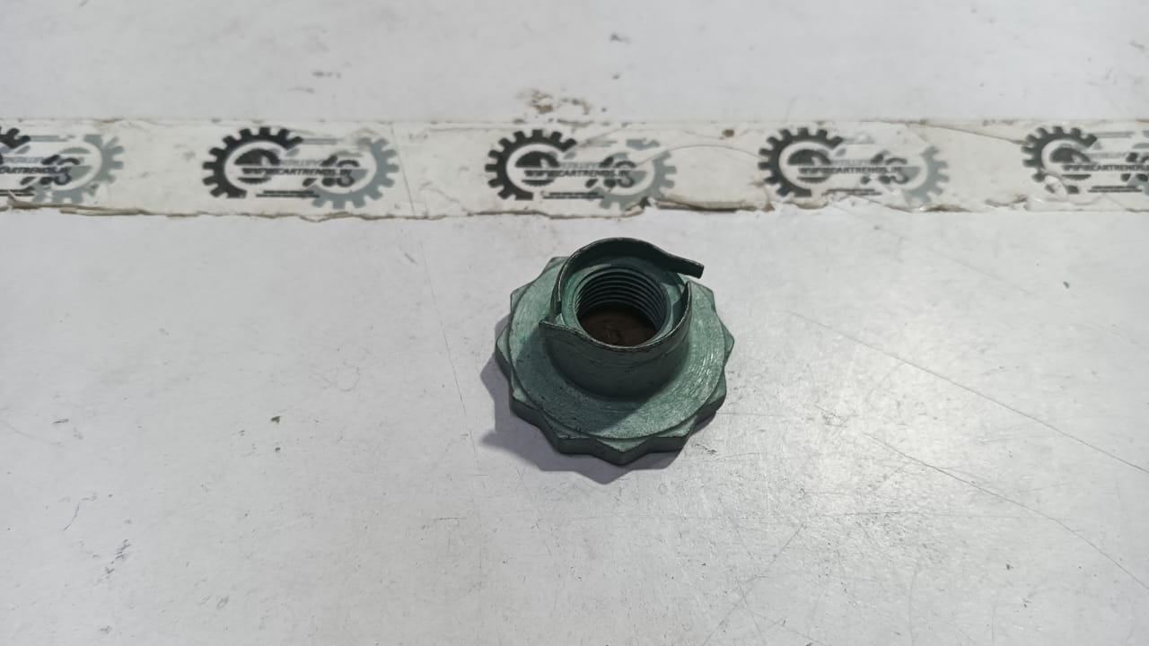 Volkswagen Fabia wheel nut, OEM part number 6Q0407396B, shown on a white background.