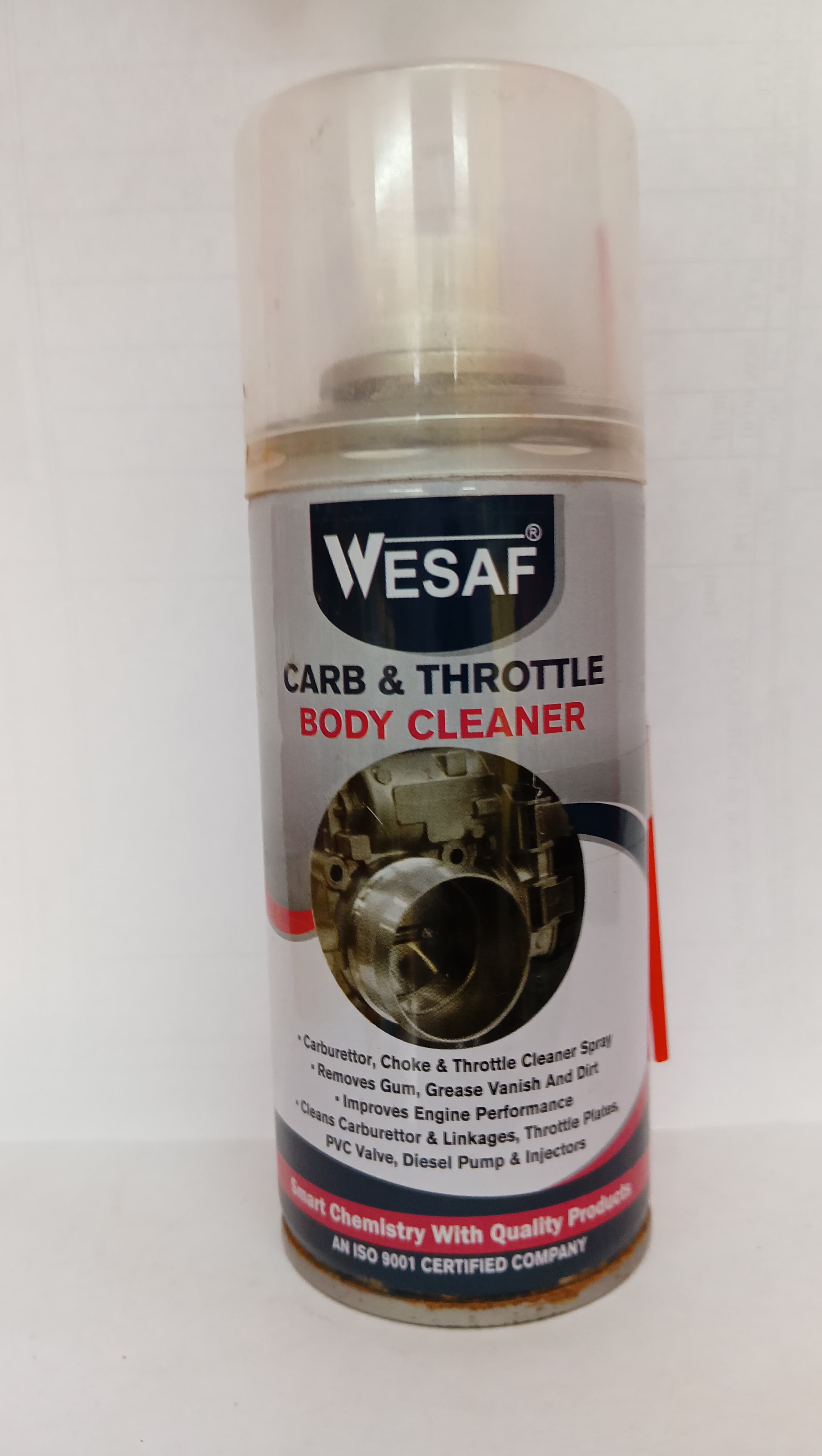 WESAF Throttle Body Cleaner 150ml for all cars, showing a bottle of WESAF throttle body cleaner on a plain background.