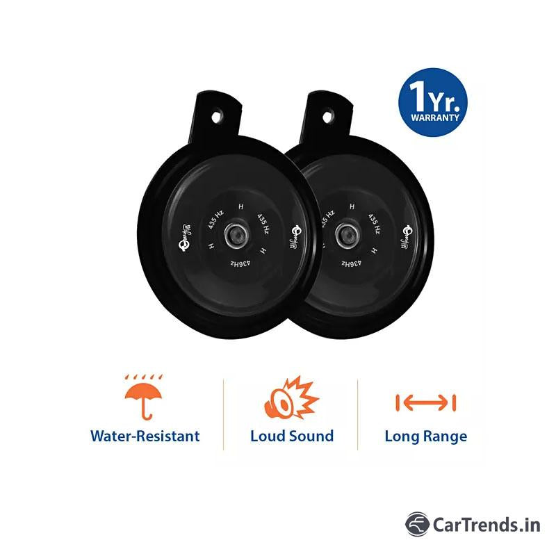 myTVS TH-83 Long Range Car/Bike Horn Set of 2-Black