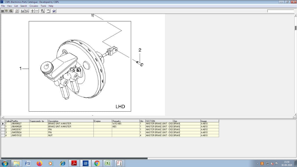 Break Booster With Master Cylinder Spark NON Abs J96494927