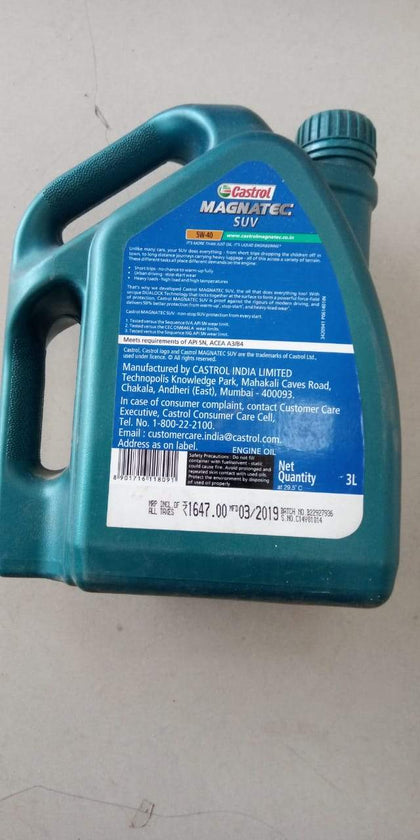 Castrol 5W40 Engine Oil 3 ltrs pack