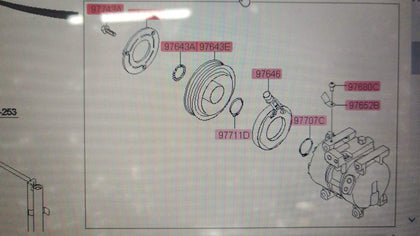 AC Compressor Verna Fluidic Diesal   977011R200