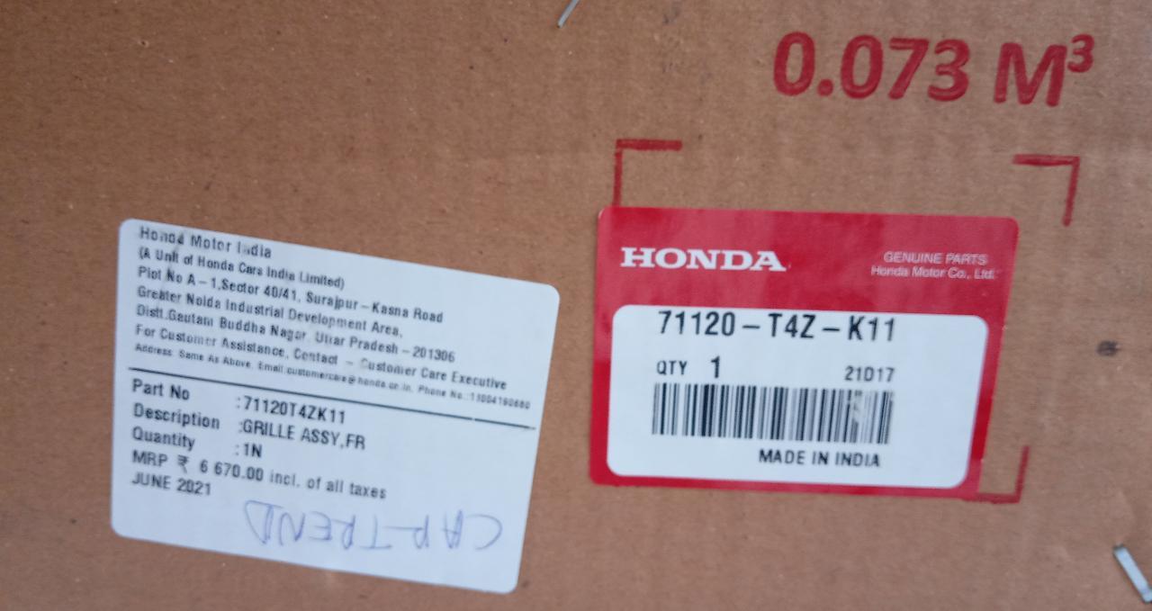 Honda amaze on sale genuine parts