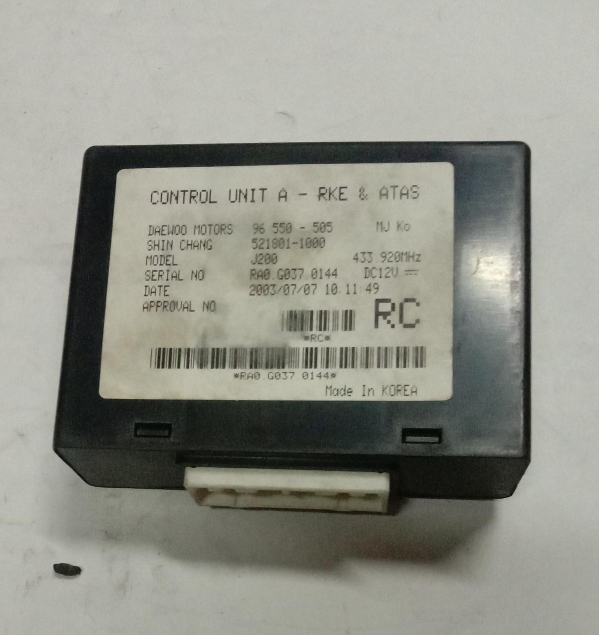 J96550505 Rke Atas Unit Optra Spare Parts