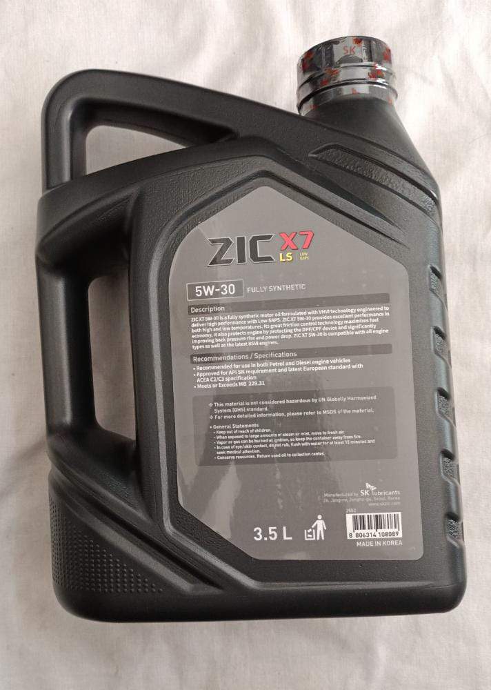 ZIC 5W30 3.5 Ltrs Pack   Engine Oil 5W30 3.5 Ltrs Pack Size