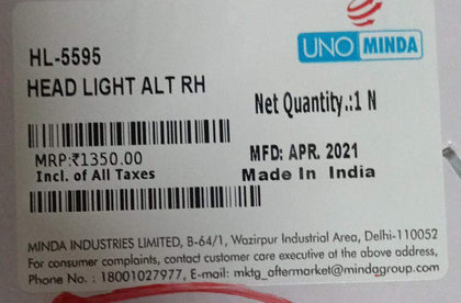 HL5595  Head lamp Alto Right Side
