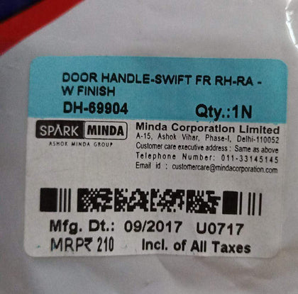 DH69904   Door Handle Swift Front Right Raw Finish