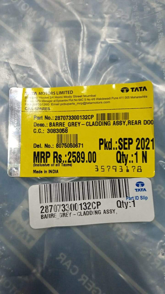 287073300132CP   Door Moulding Tata Hexa Rear Left Side