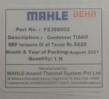Load image into Gallery viewer, Fs398002 Condenser Tata Tiago Spare Parts