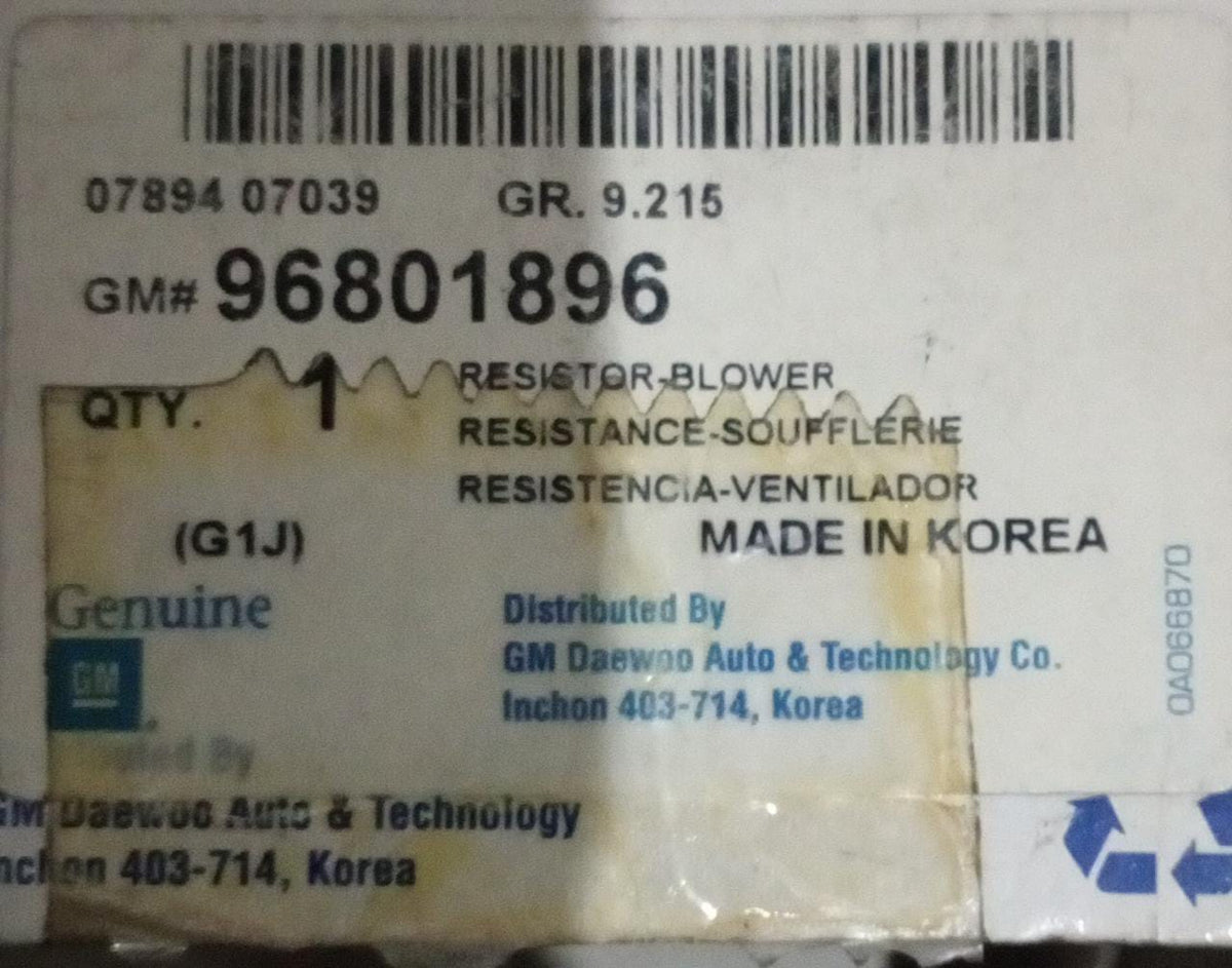 J96801896 Rasistor Optra Spare Parts