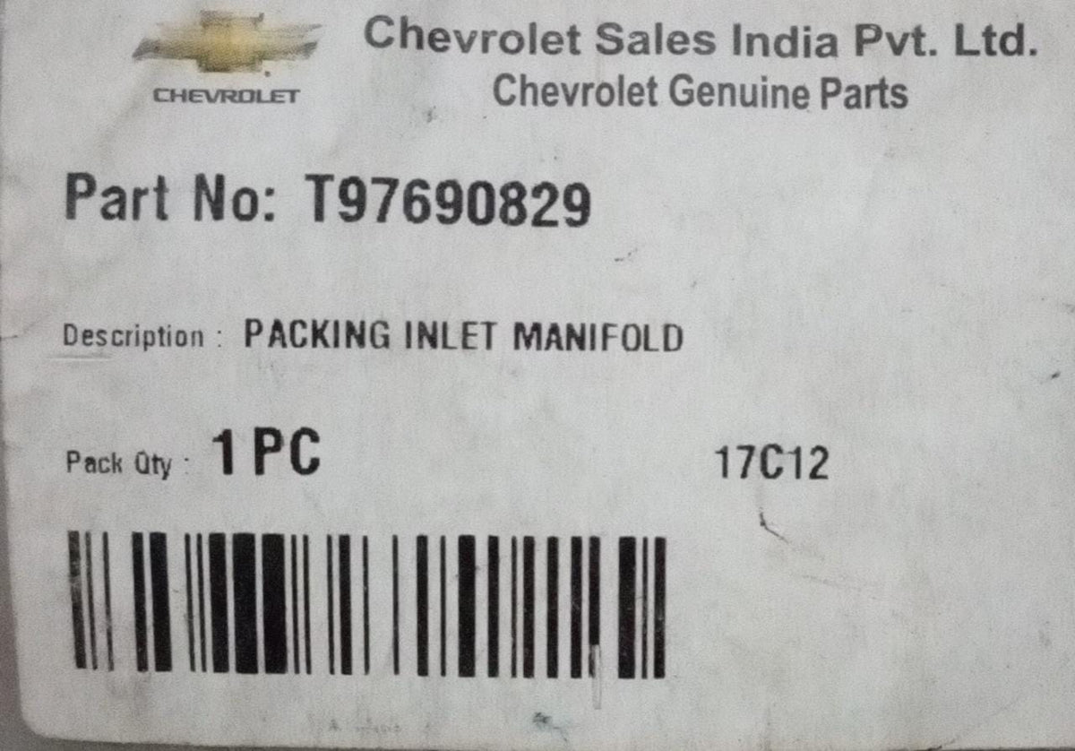 T97690829 Inlet Manifold Packing Tavera Spare Parts