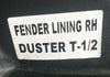 Fender Lining Duster Right Side