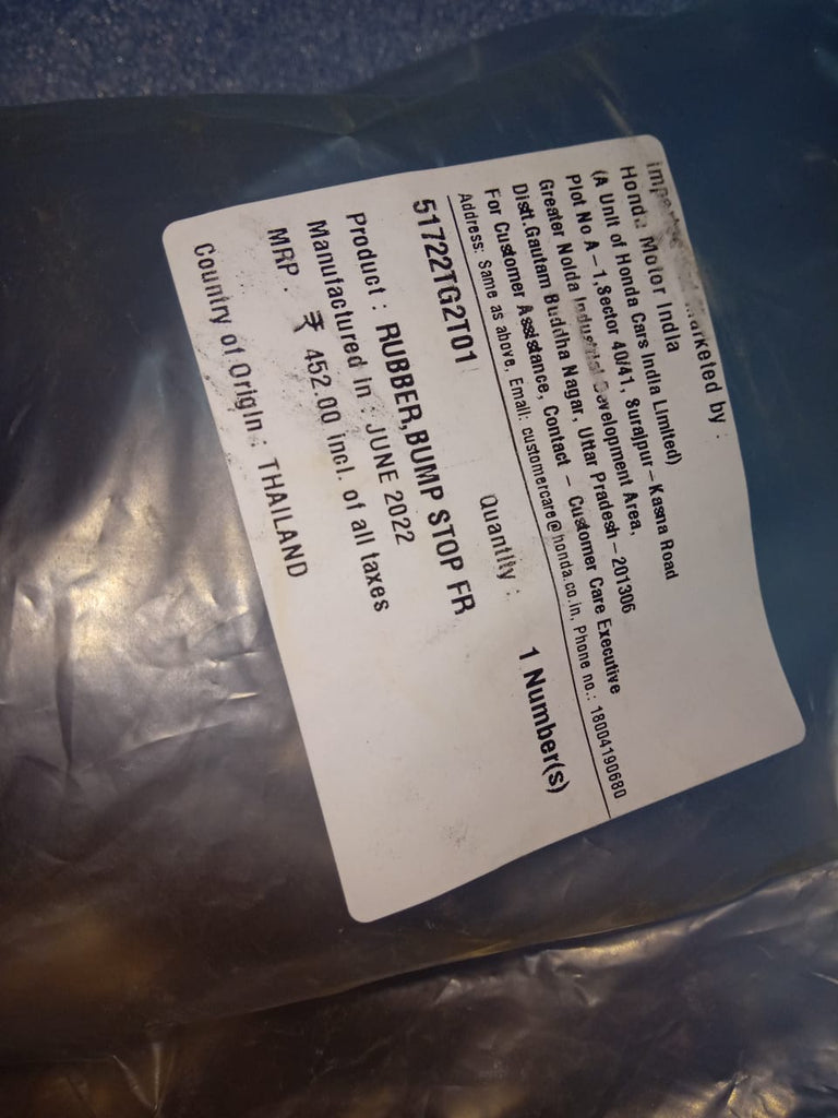 RUBBER.BUMP STOP FR 51722TG2T01