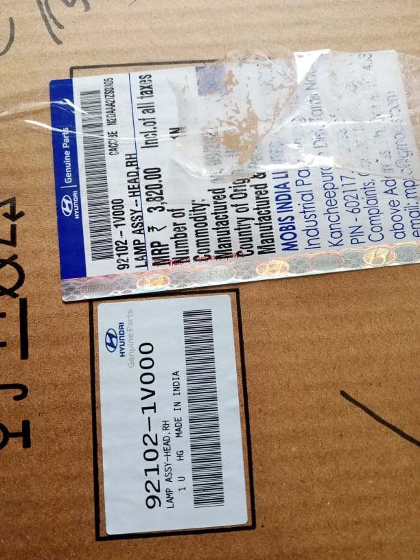 Hyundai Fluidic Verna Head Lamp / Headlight RH 921021V000