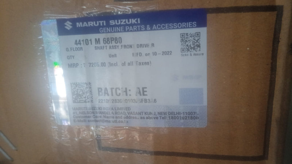 SHAFT ASSYFRONT DRIVER 44101M68P80