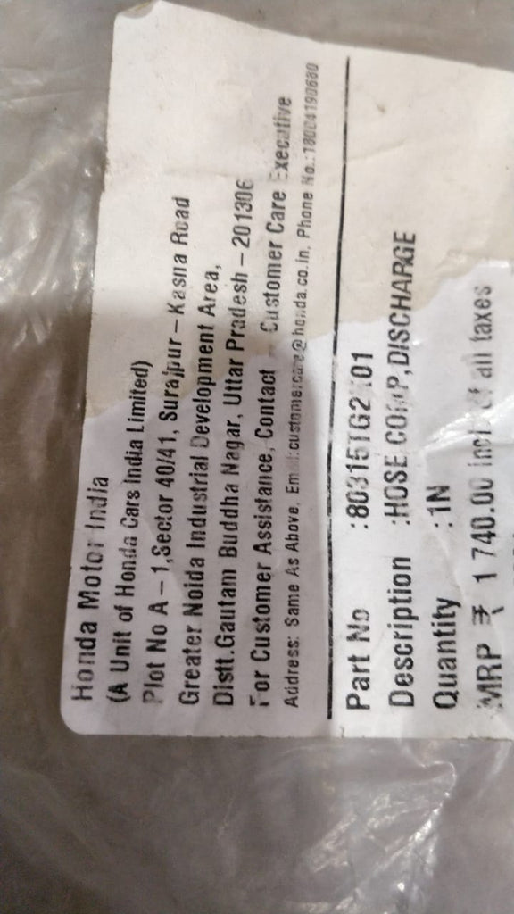 HOSE COMP.DISCHARGE 80315TG2K01
