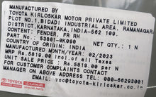 Load image into Gallery viewer, 538010K090 FENDER INNOVA CRYSTA TYPE 3 RIGHT SIDE