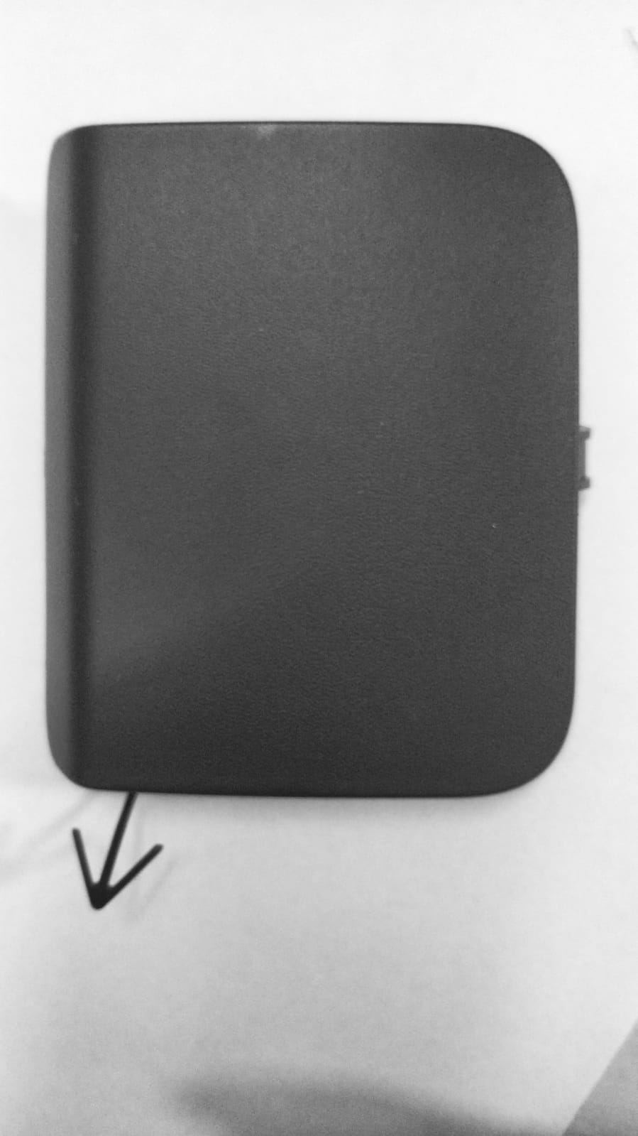CarTrends front towing cover for Nissan Micra, spare part in black, showing the exterior view with mounting details.