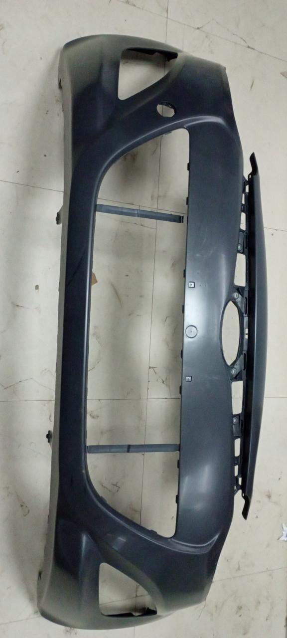 CarTrends front bumper for I20 Type 2, spare car part, showing the black plastic bumper with mounting points.