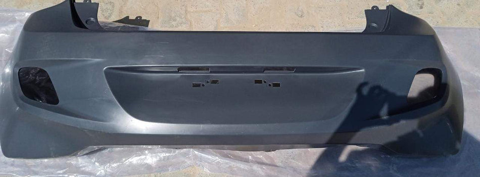 CarTrends rear bumper replacement for Toyota I 10 Grand, showing the black plastic bumper with mounting points.
