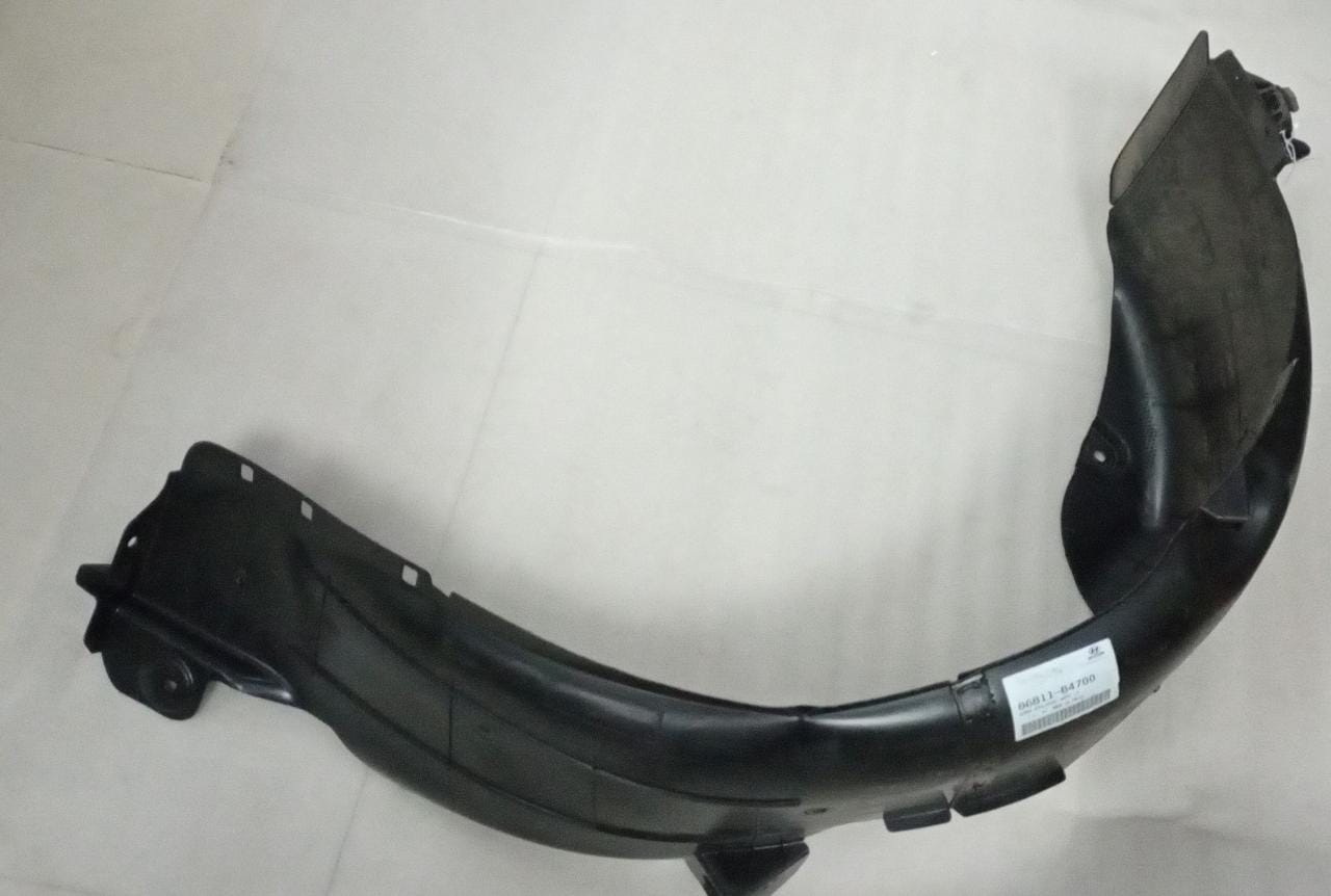 CarTrends Fender Lining for I10 Grand, left side, spare part image showing black plastic fender liner for vehicle protection.