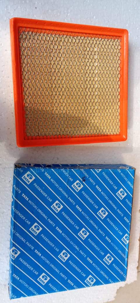 CarTrends air filter for Tata Altroz, spare parts, shown in a close-up image of the clean, new filter element.