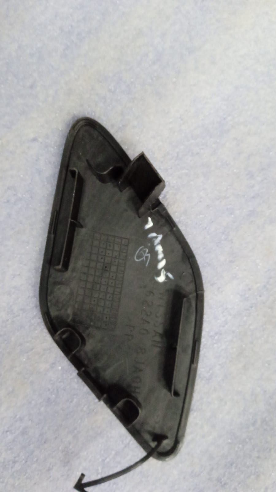 Datsun Go bumper cover by CarTrends, spare parts for vehicle exterior repair, in black color.