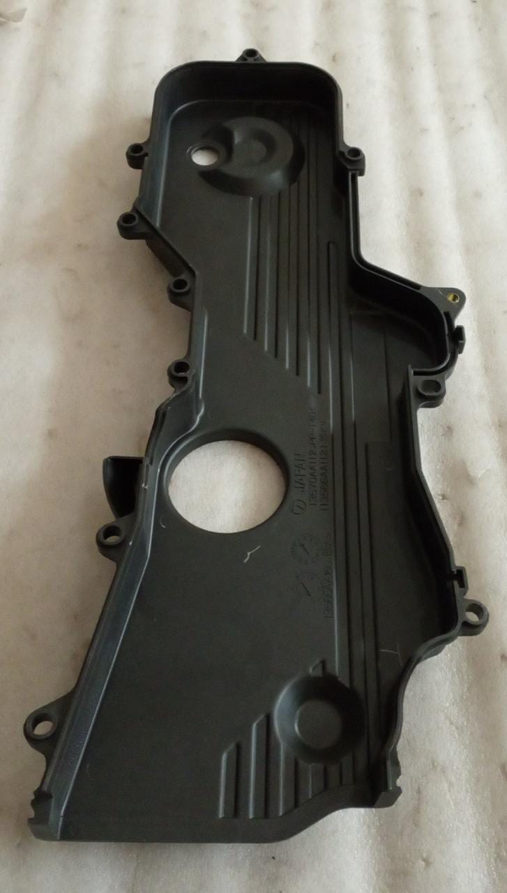CarTrends F13570AA112 belt cover for Subaru Forester, spare auto parts shown with detailed plastic casing.