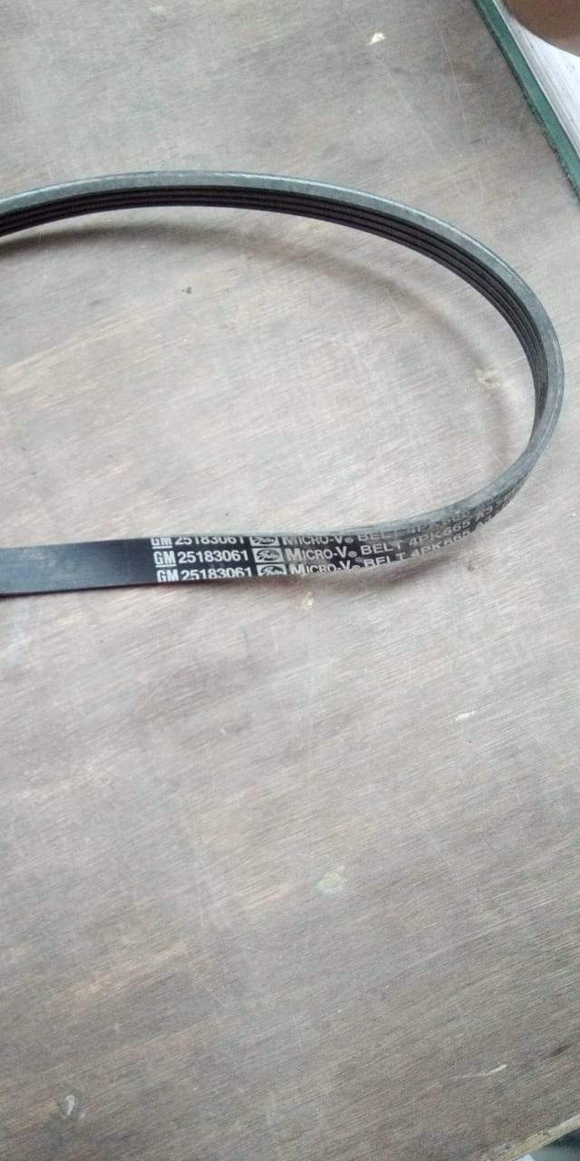 CarTrends Chevrolet Spark belt generator spare part, showing the fan belt with detailed grooves and black rubber material.