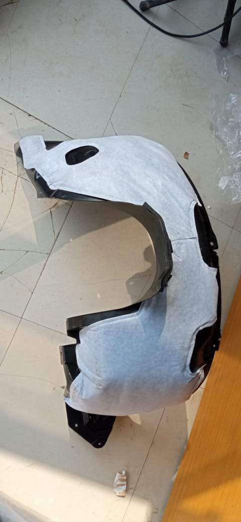 CarTrends Tata Nexon front left fender lining, spare part, black plastic component for vehicle protection and body coverage.