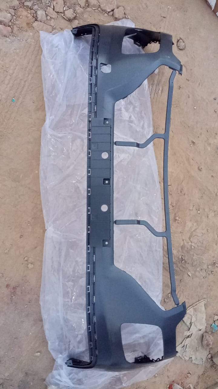CarTrends front bumper upper spare part for Hyundai Venue, showing the black plastic bumper component from a front view.