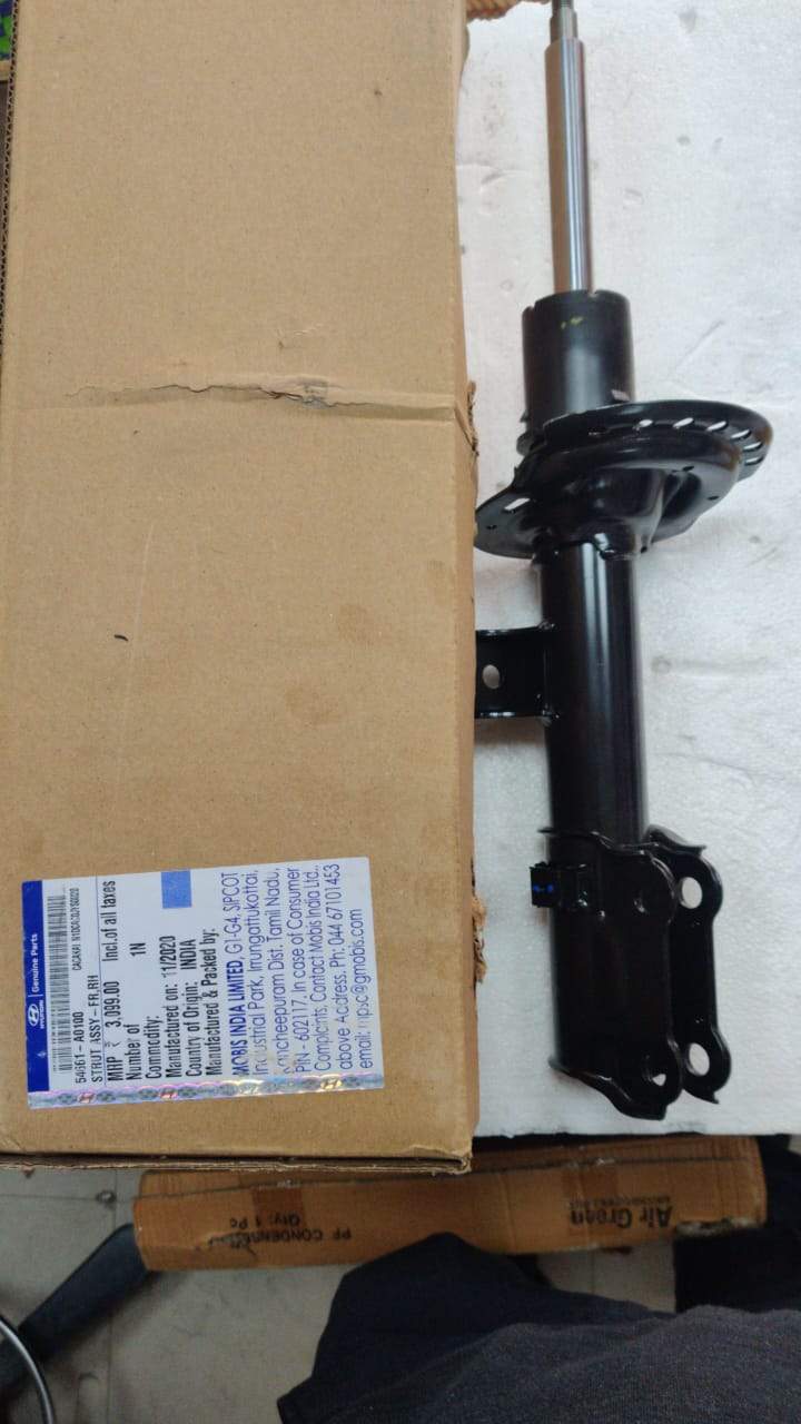CarTrends Creta front right shock absorber spare part, black and silver, showing the shocker component for vehicle suspension repair