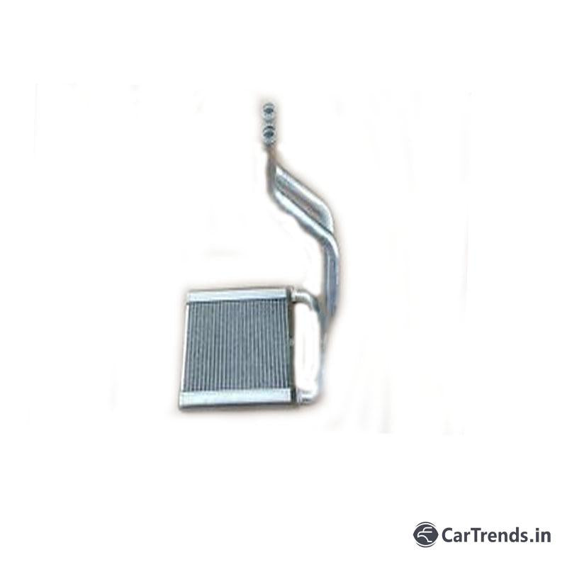 Hyundai I10 Grand heater core spare part by CarTrends, showing the metal heater core component for vehicle heating system.