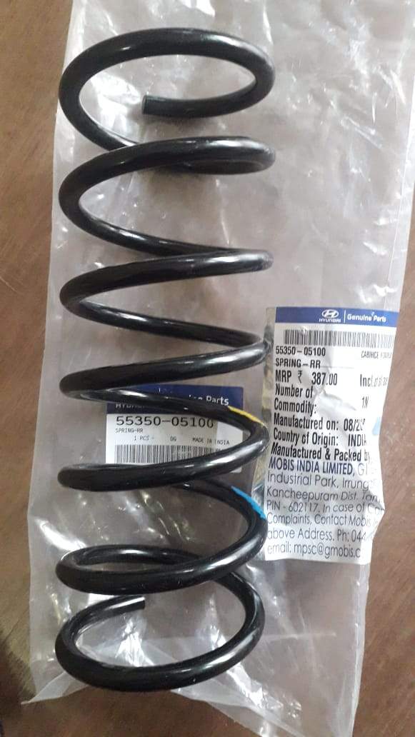 Hyundai Santro rear coil spring by CarTrends, durable automotive spare part for suspension repair.
