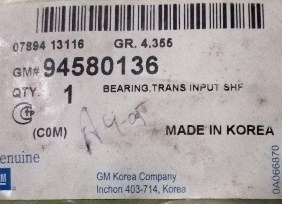 CarTrends gearbox bearing for Chevrolet/Beat, auto spare part with input shaft bearing, durable automotive replacement component