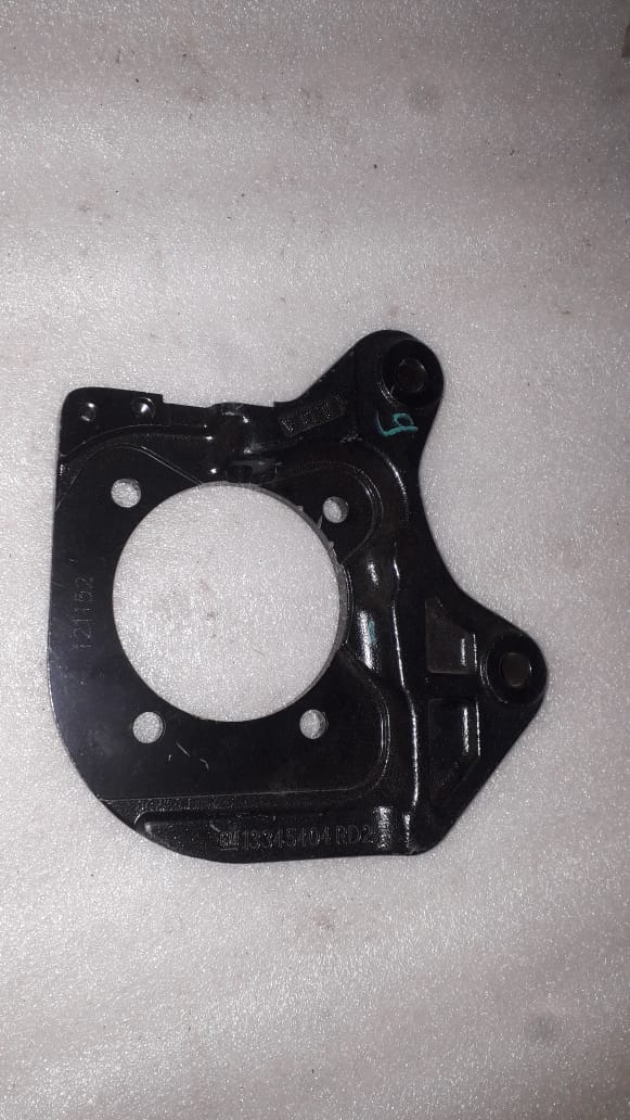 CarTrends rear caliper bracket for Chevrolet Cruze, spare auto parts in black metal with mounting holes and mounting points.