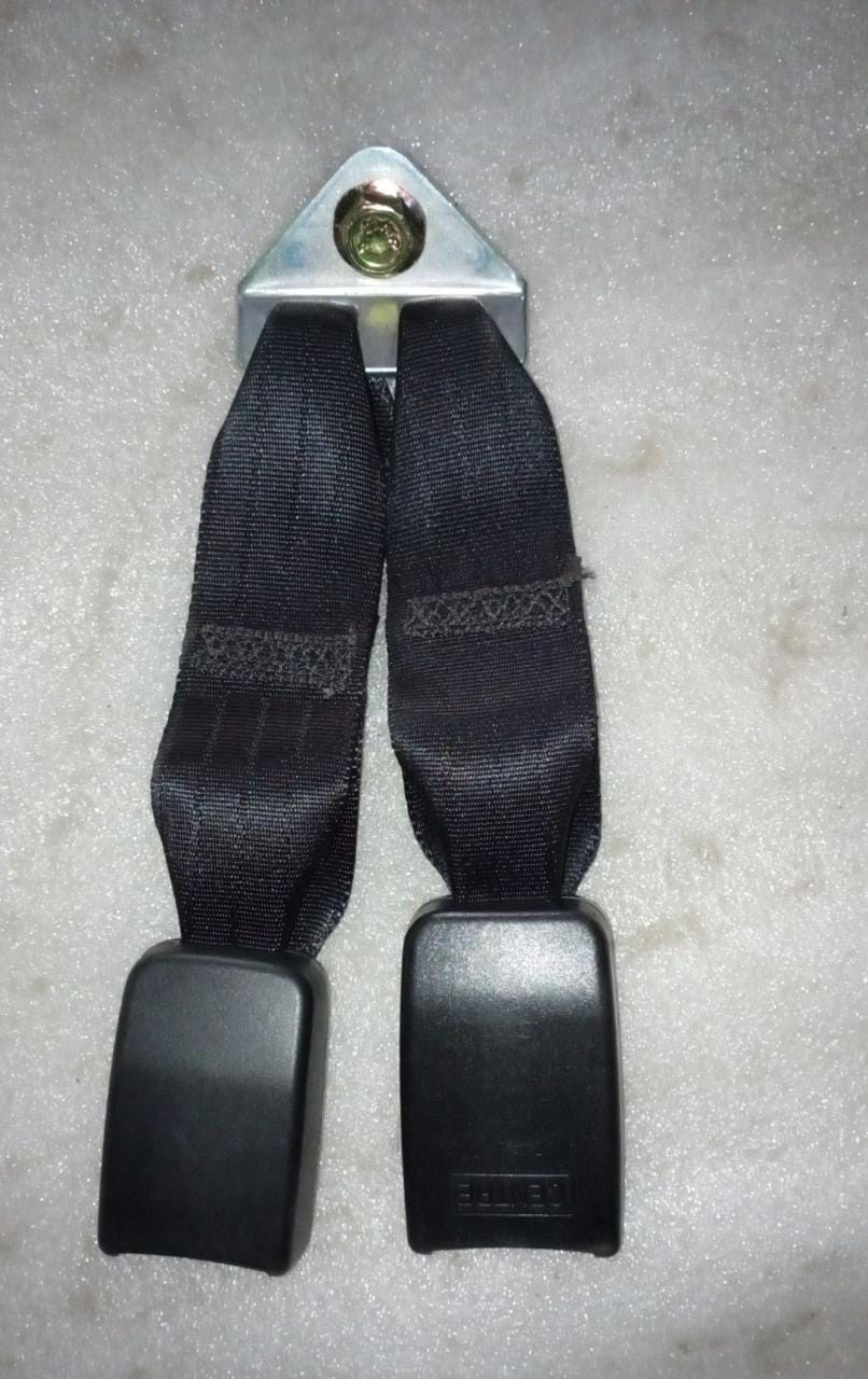 Rear seat belt buckle assembly for Chevrolet Spark by CarTrends, showing the spare part with metal latch and belt attachment.