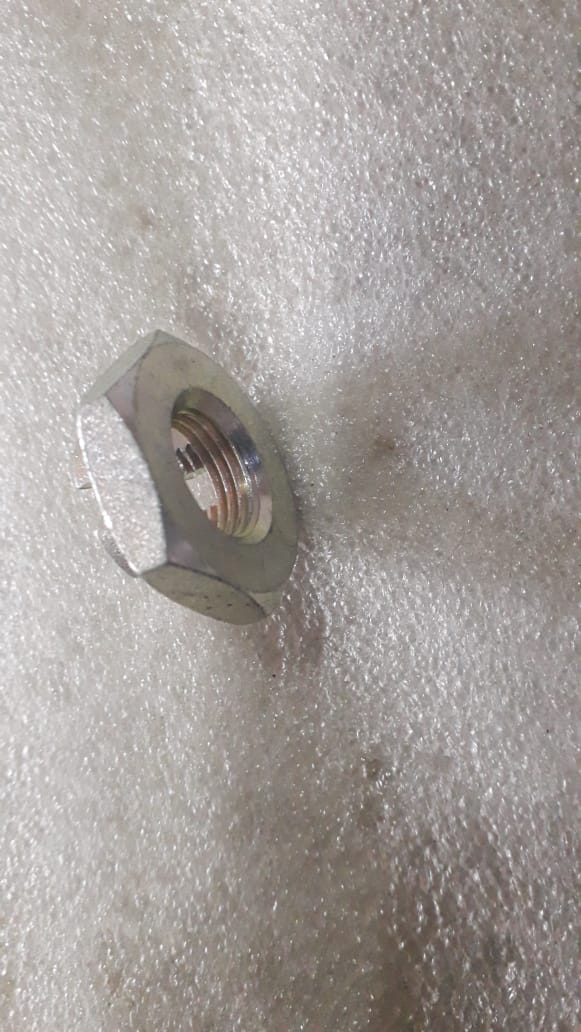 CarTrends Nut Spark J96380565 spare part for vehicle engine, showing a metallic spark plug nut with detailed threading.
