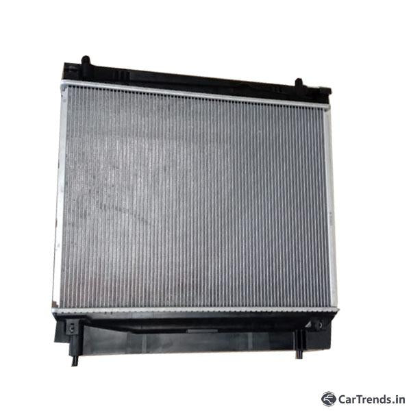 CarTrends radiator for Toyota Etios Diesel, part number 164000N040, showing the metal core and mounting points.