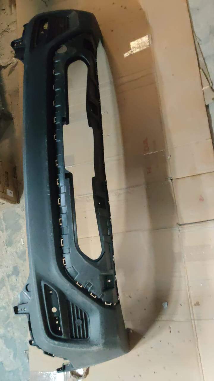CarTrends Hyundai Creta lower rear bumper spare part, black plastic with mounting points, for rear bumper replacement.