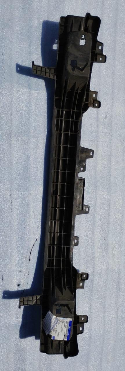 Rear bumper rail for Hyundai Xcent, CarTrends spare part, shown in black with mounting brackets, designed for vehicle protection.